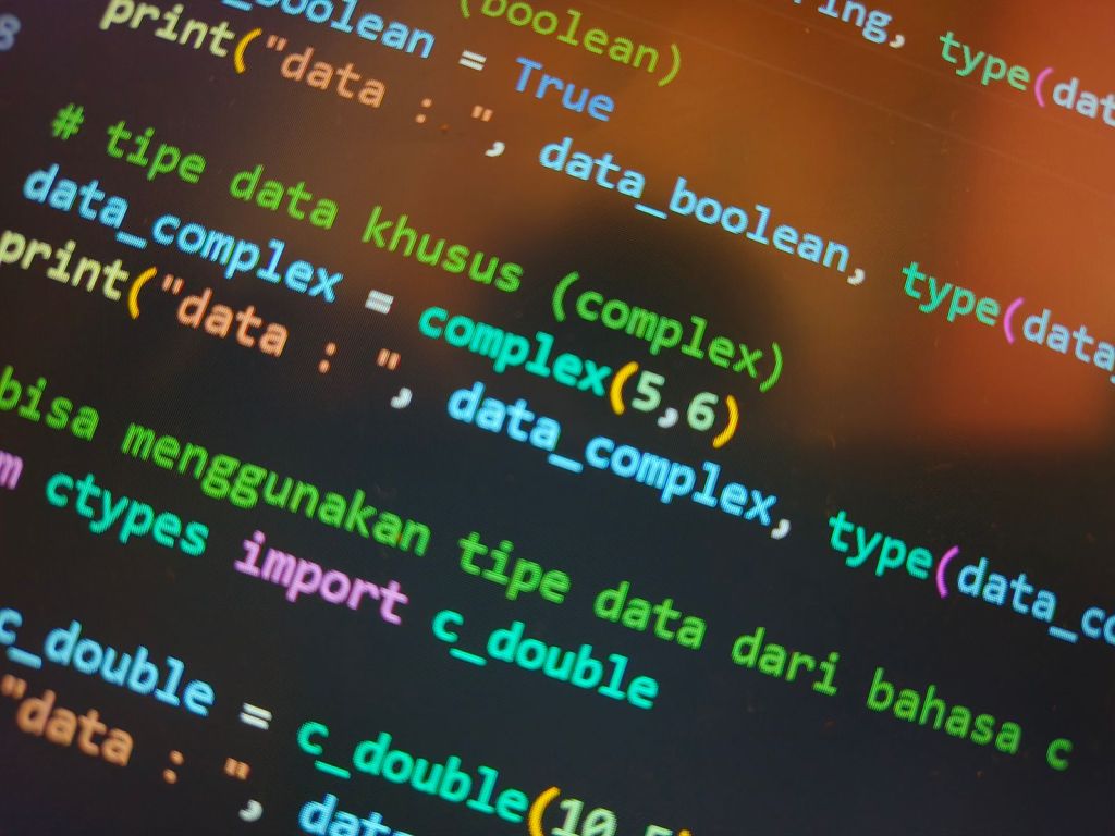 line of code on laptop screen
